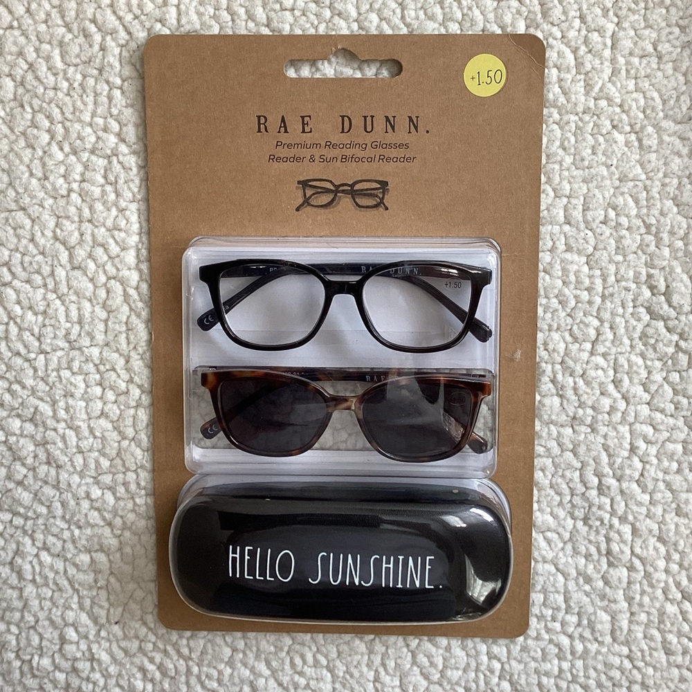 Rae Dunn Black and Brown Glasses Set